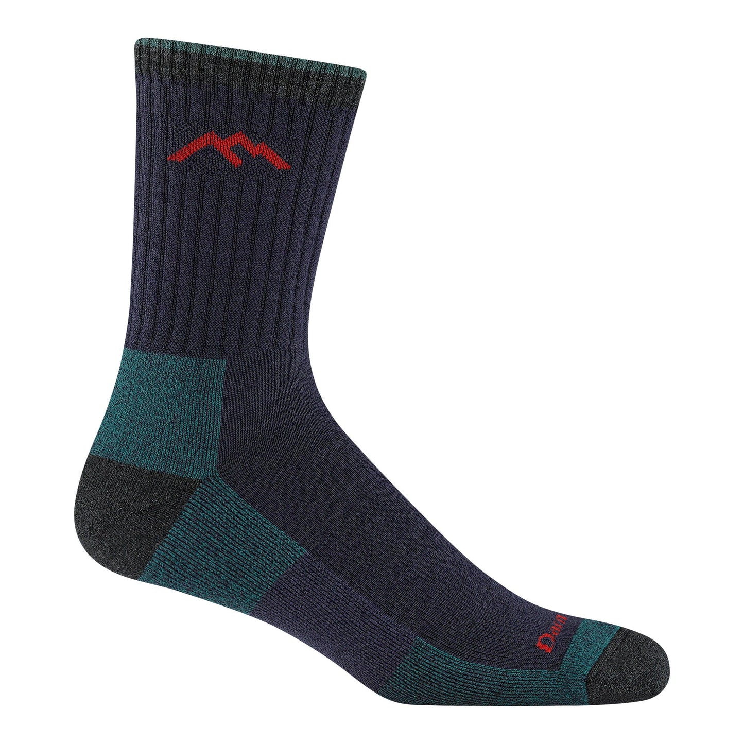 Men's Hiker Micro Crew Midweight Hiking Socks - Blackberry