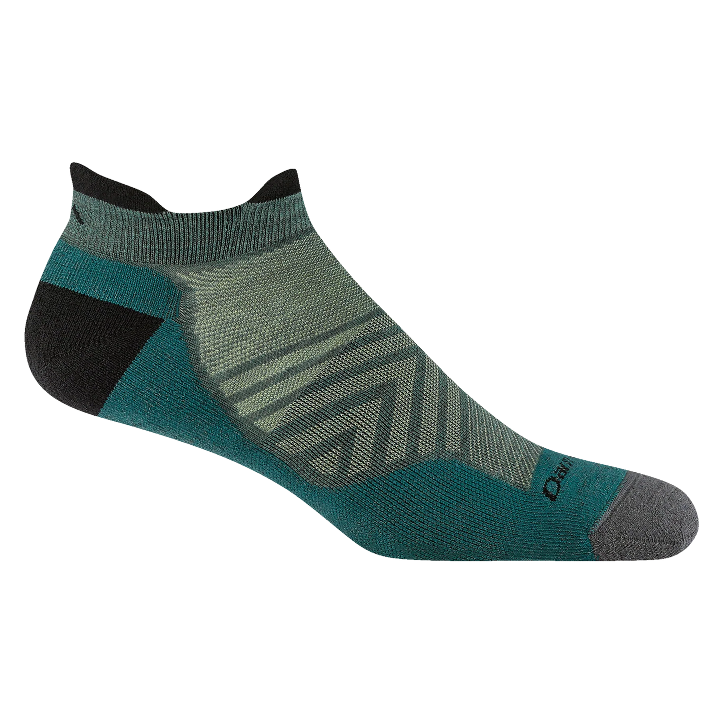 Darn Tough Men's Run No Show Tab Ultra-Lightweight With Cushion - Teal