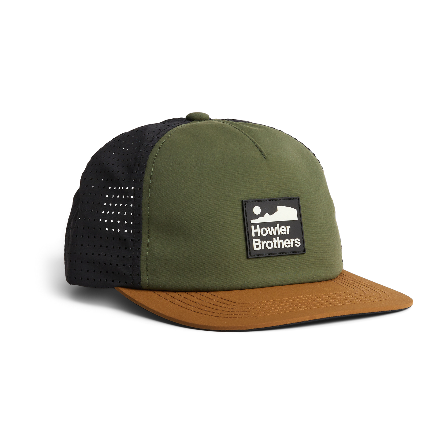 Howler Brothers Hats - Aperture Tech Strapback - Army / Brown / Black
