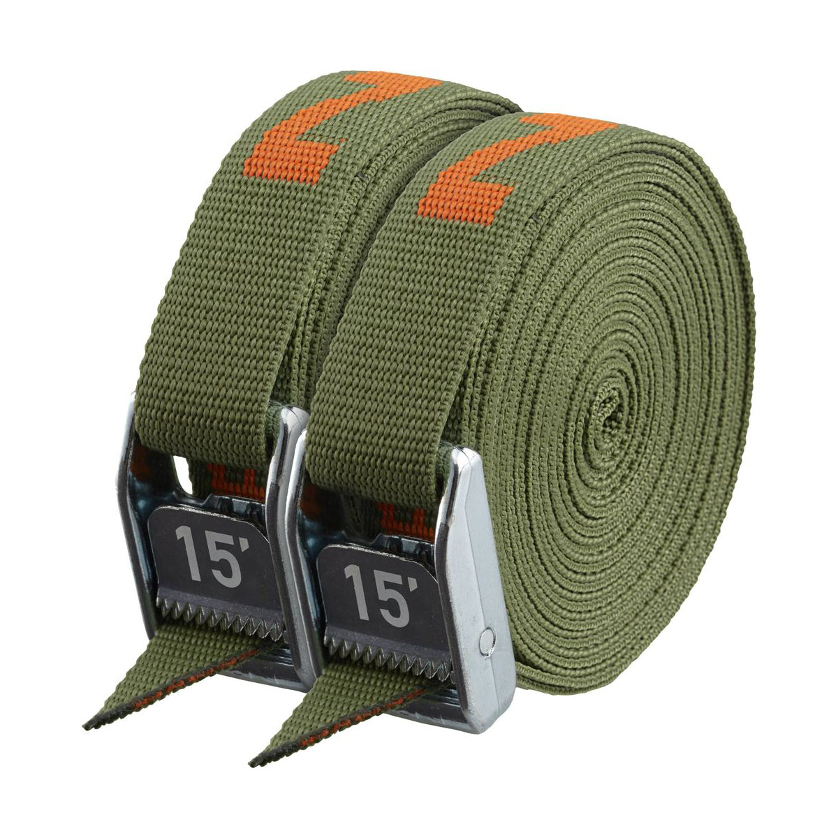 NRS 1" HD Tie-Down Straps - Green 15"