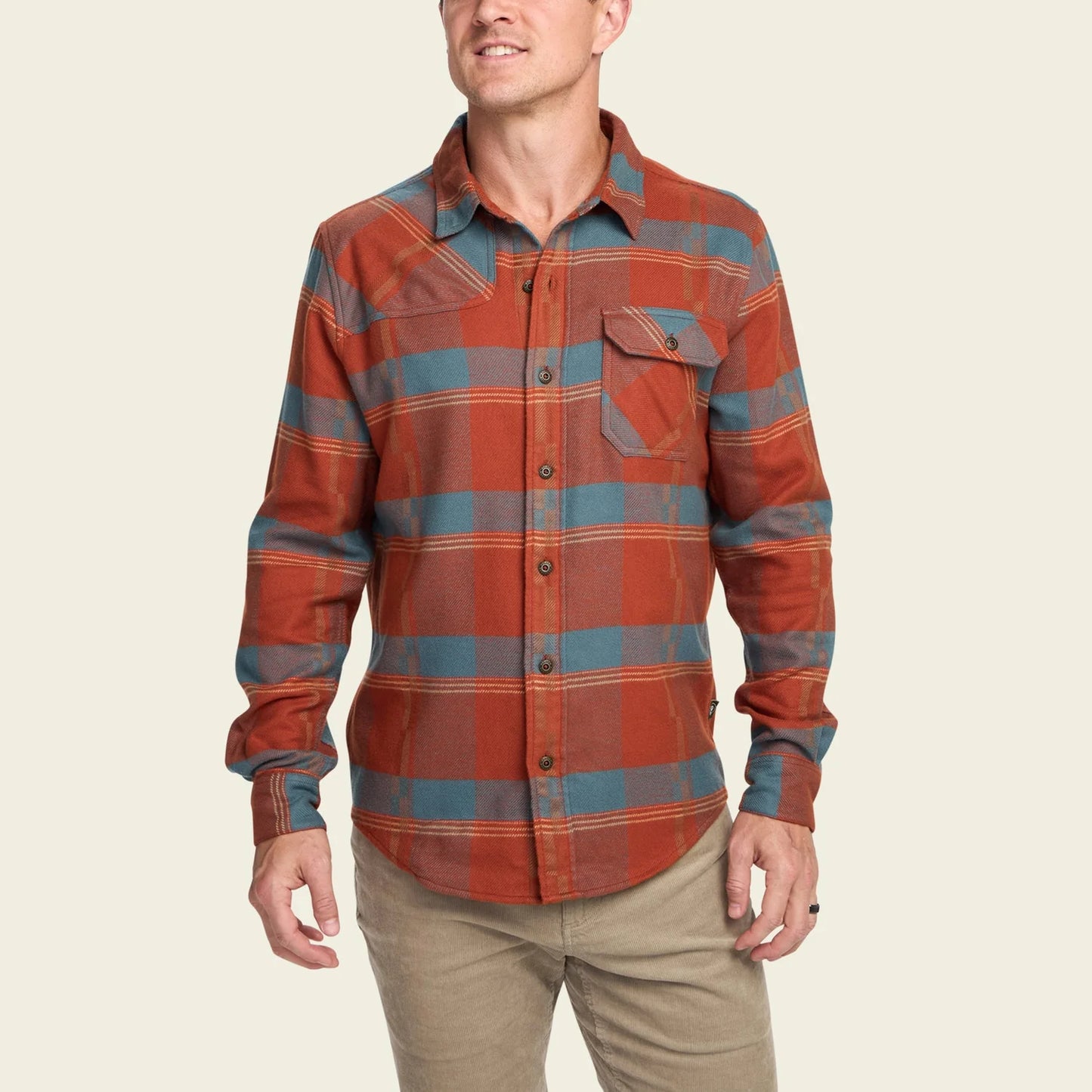 Howler Brothers Harker's Flannel - Backdrop Plaid : Terracotta