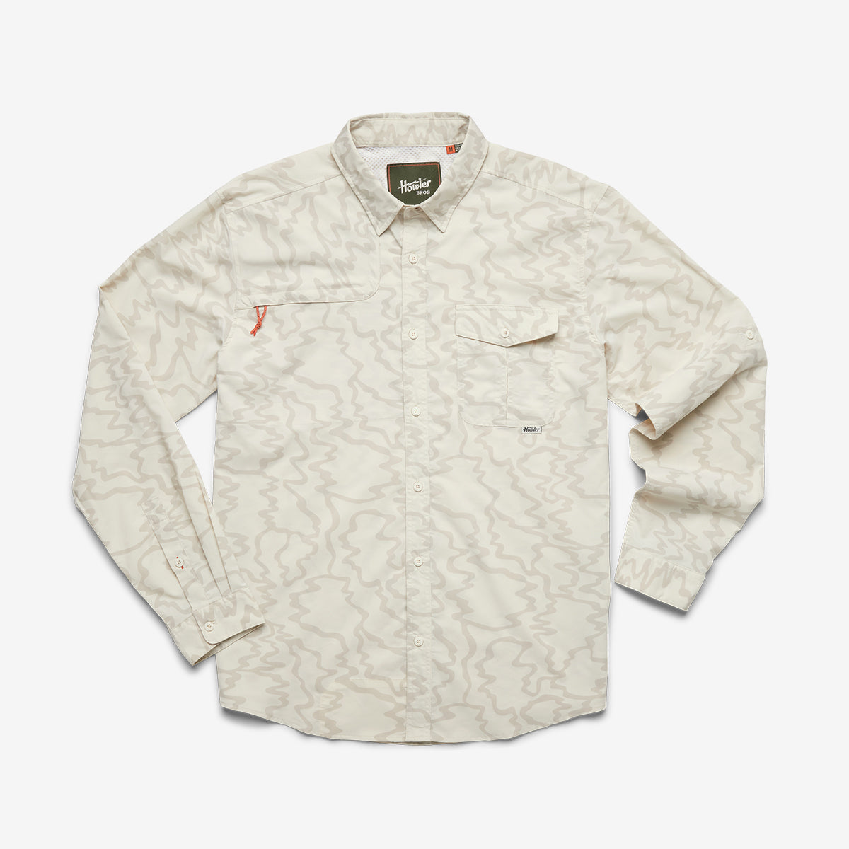 Howler Brothers Men's Matagorda Longsleeve - Ocean Motion: Off White