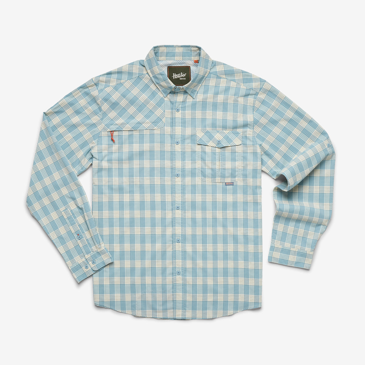 Howler Brothers Men's Matagorda Longsleeve - Landon Plaid : Summer Sky