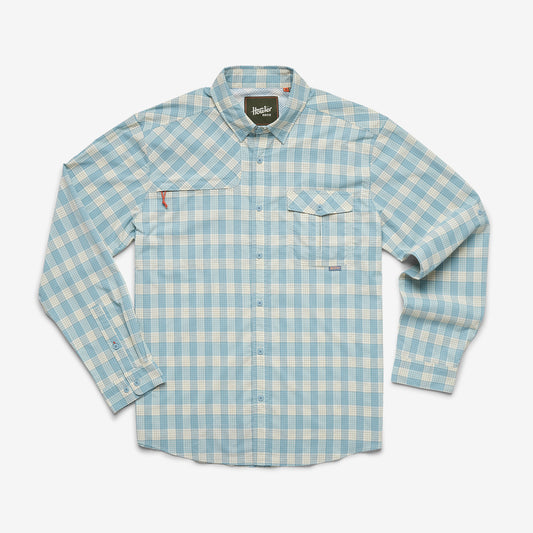 Howler Brothers Men's Matagorda Longsleeve - Landon Plaid : Summer Sky
