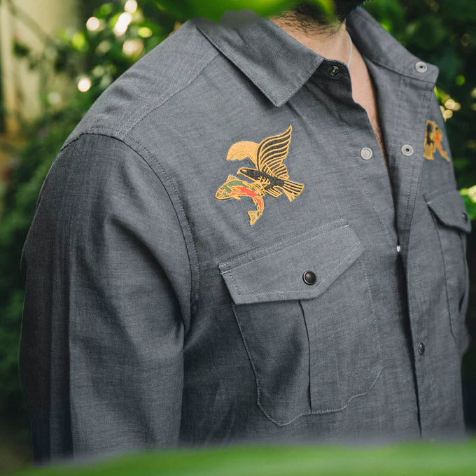 Howler Brothers Men's Gaucho Snapshirt - Osprey Prey
