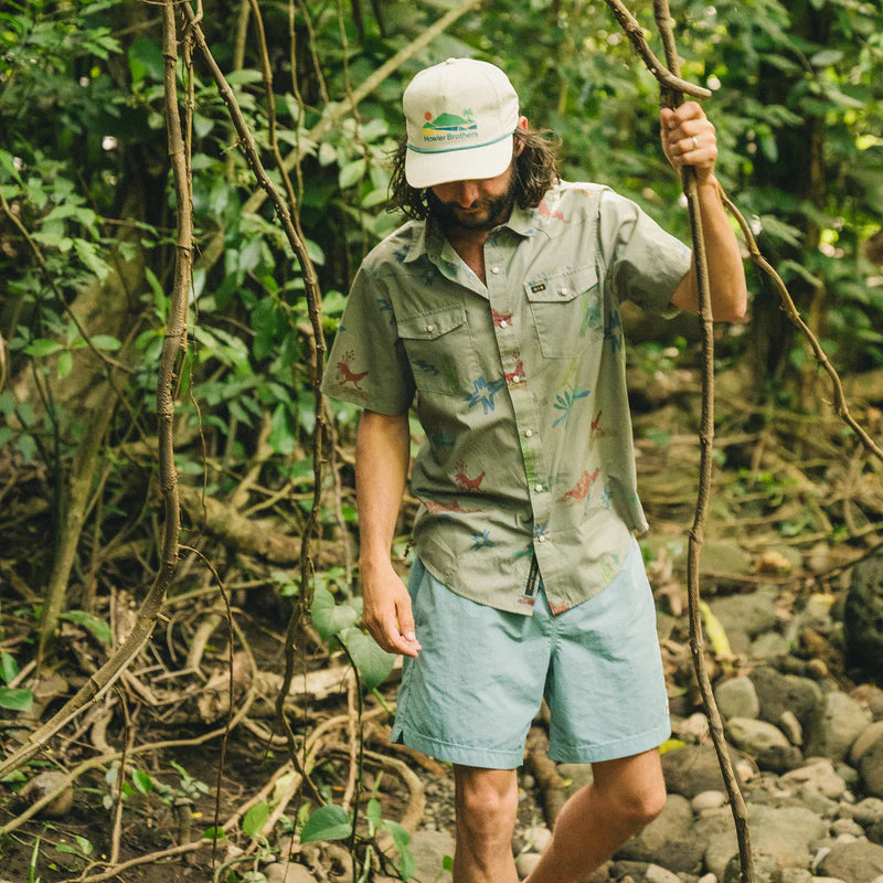 Howler Brothers Men's H Bar B Snapshirt - Vision Quest : Olive