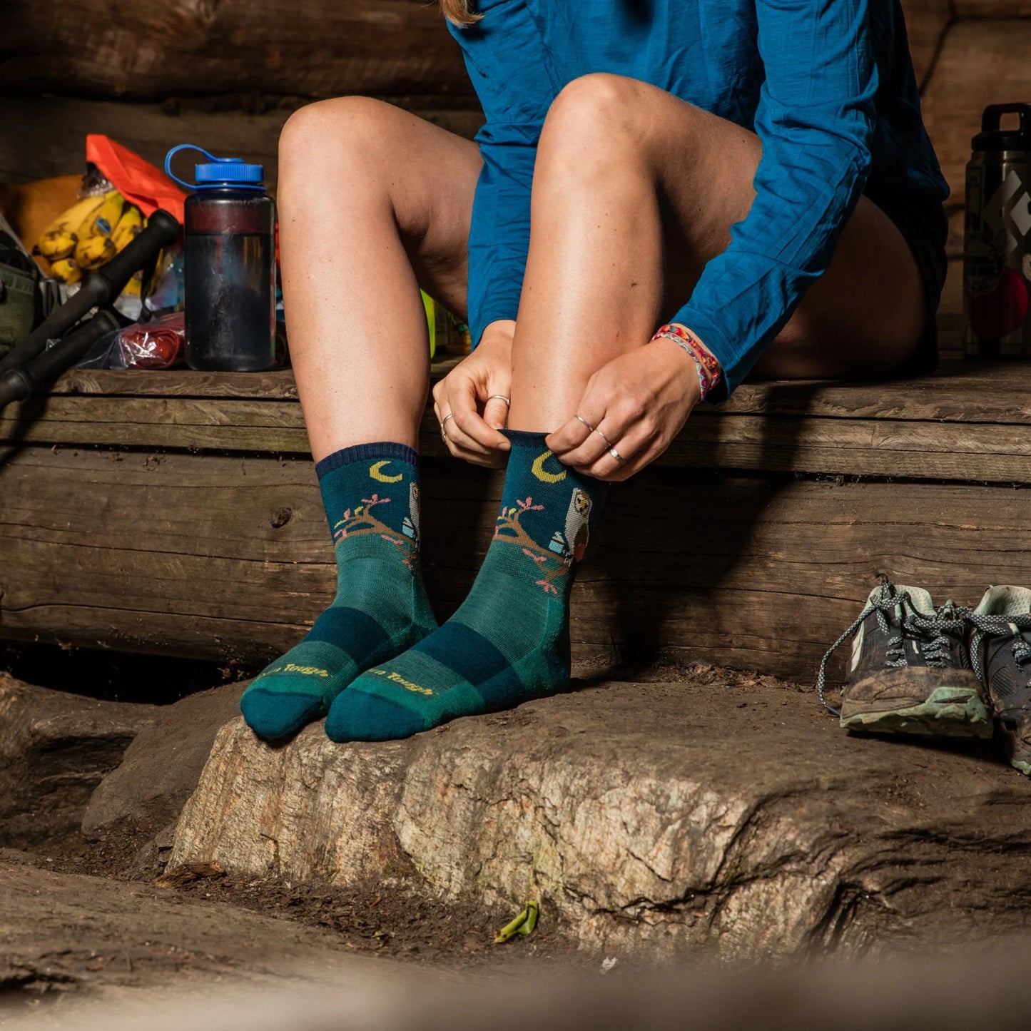 Women's Critter Club Micro Crew Lightweight Hiking Sock - Teal