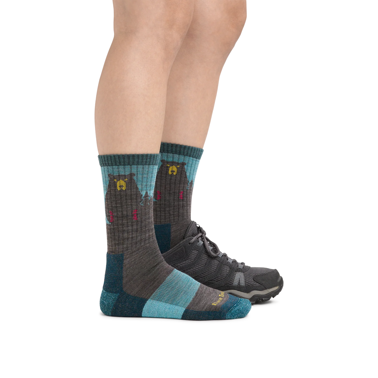 Women's Bear Town Micro Crew Lightweight Hiking Sock - Aqua