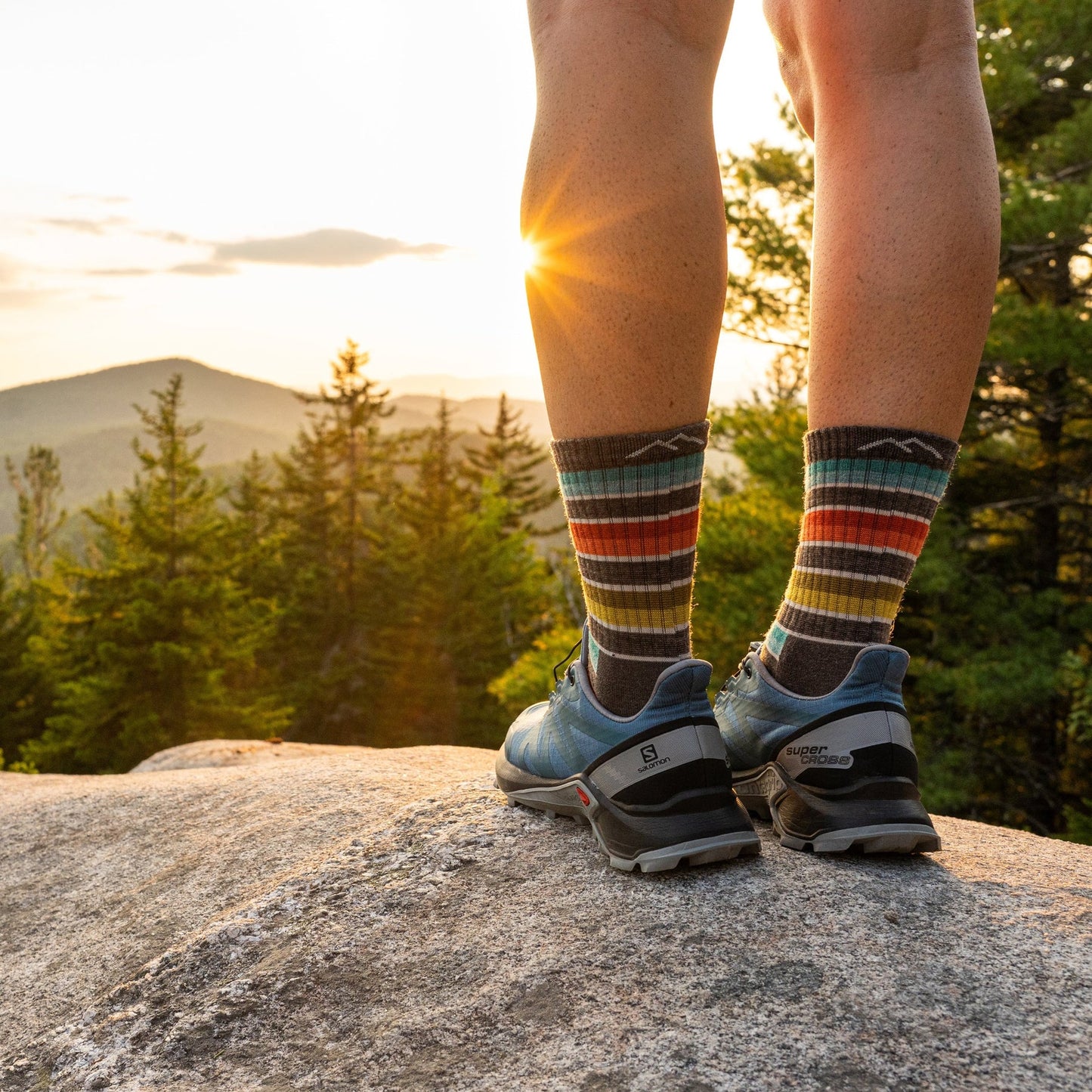 Women's Decade Stripe Micro Crew Midweight Hiking Sock