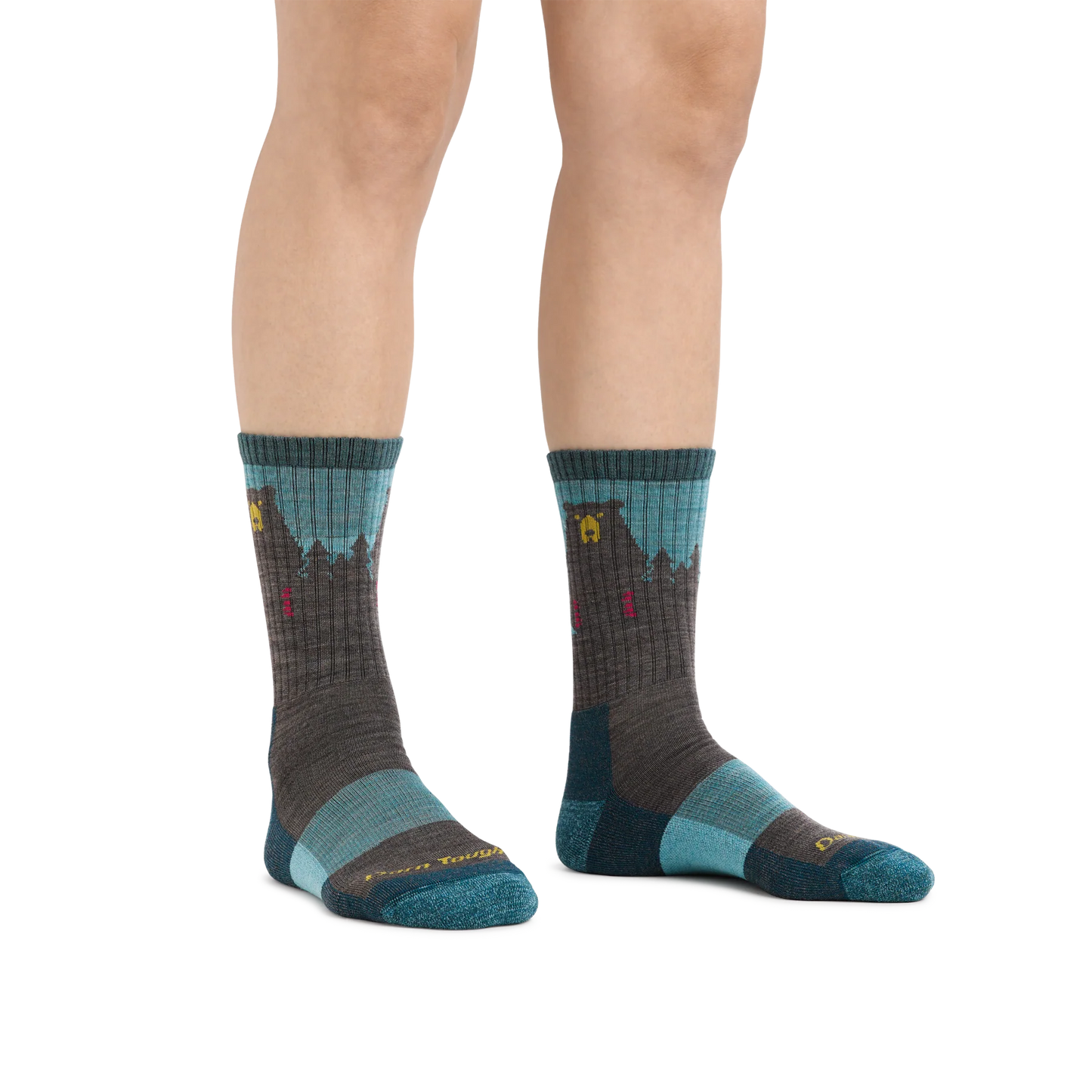 Women's Bear Town Micro Crew Lightweight Hiking Sock - Aqua