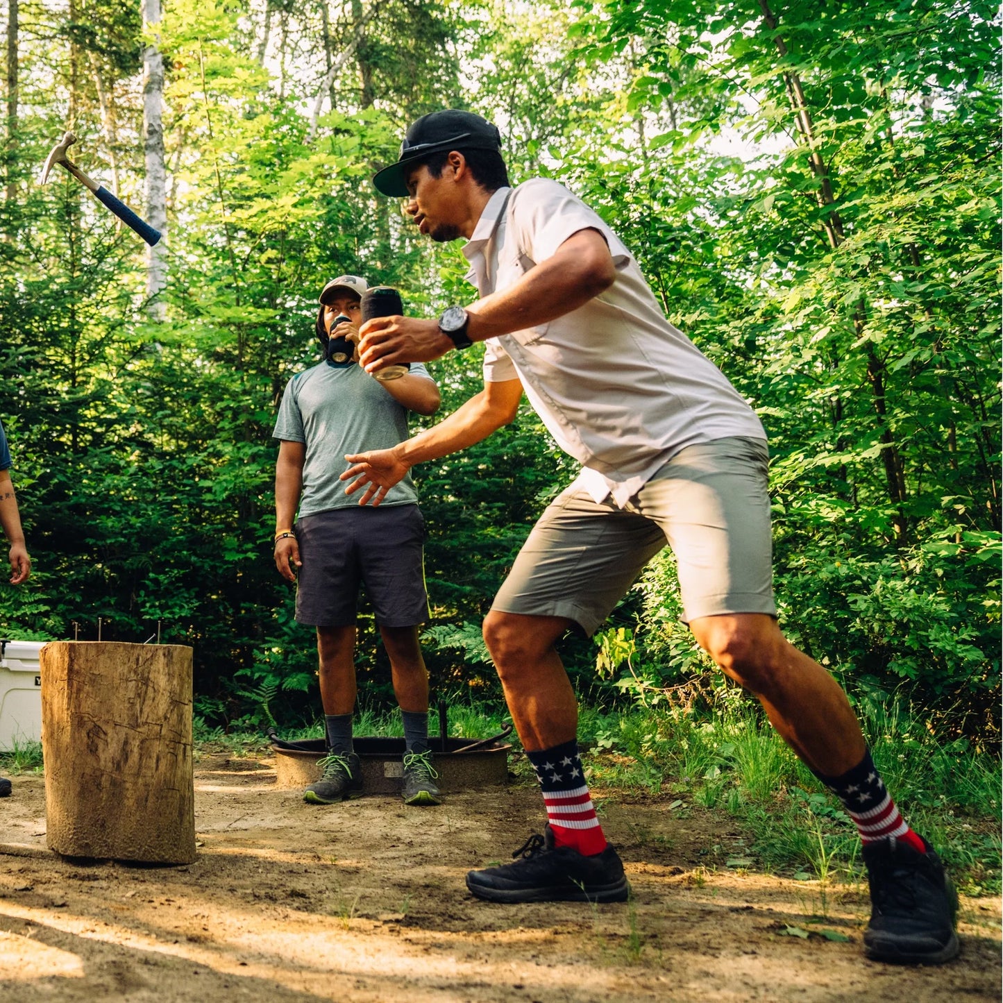 Men's Captain Stripe Micro Crew Lightweight Hiking Sock
