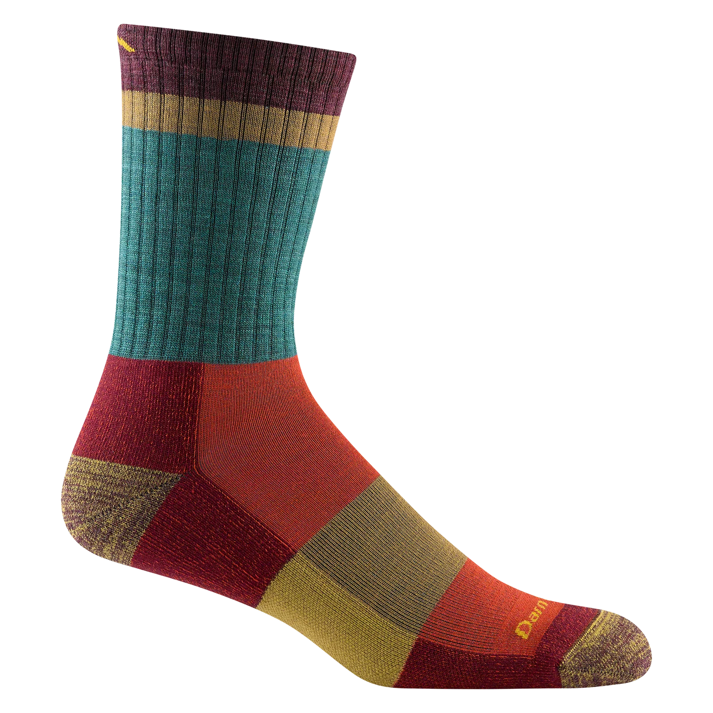 Men's Heady Stripe Micro Crew Lightweight Hiking Sock - Teal
