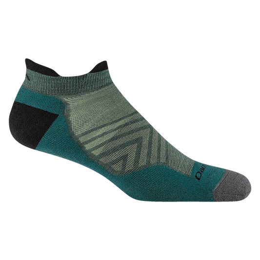Darn Tough Men's Run No Show Tab Ultra-Lightweight With Cushion - Teal