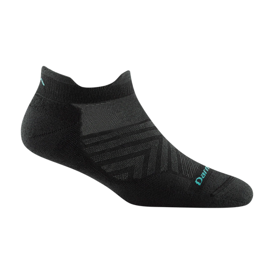 Darn Tough Women's Run No Show Tab Ultra-Lightweight With Cushion - Black