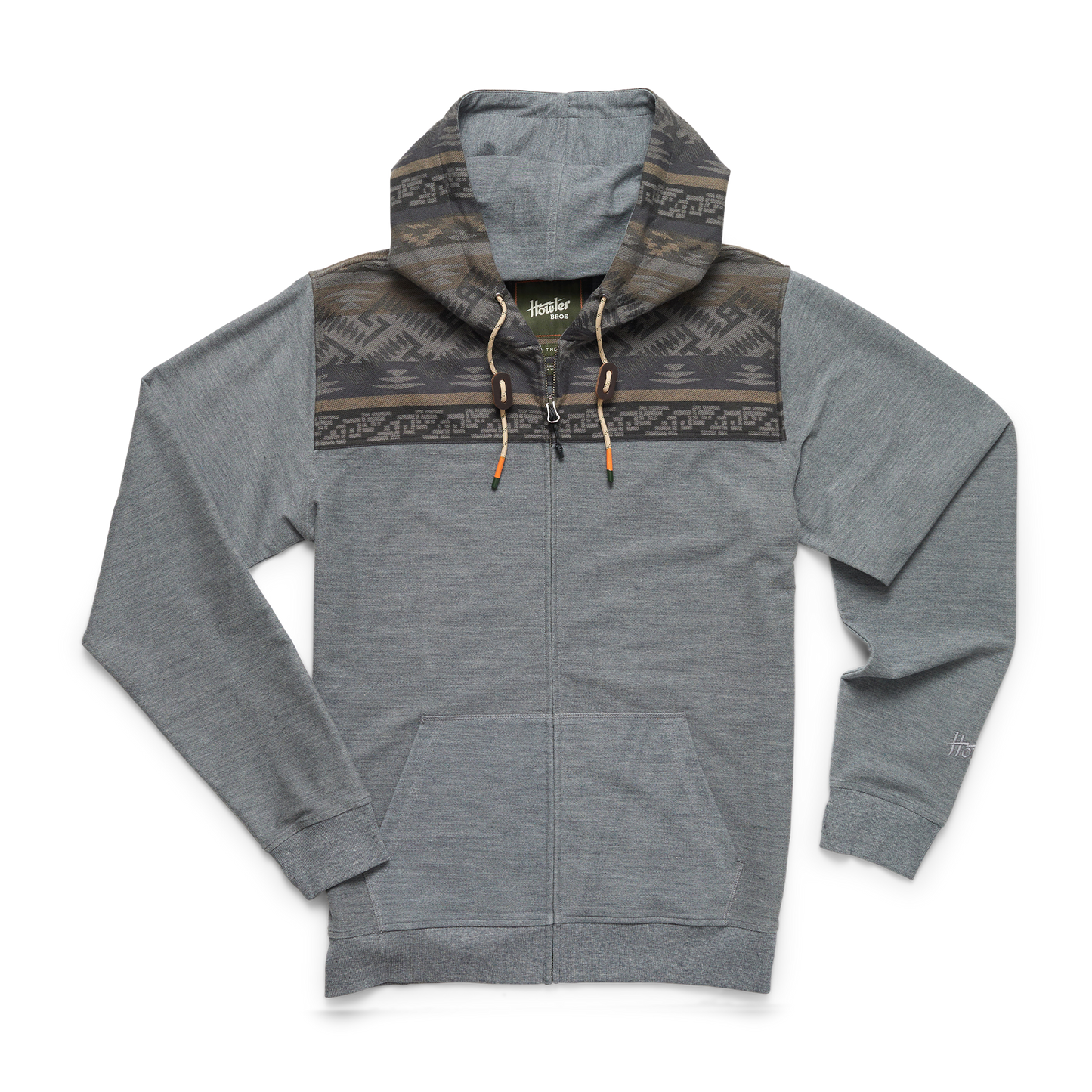 Howler Brothers Shaman Hoodie - Deep Grey / Herrador Jacquard