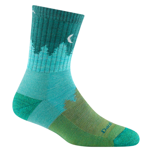 Darn Tough Women's Treeline Micro Crew Midweight With Cushion - Aqua