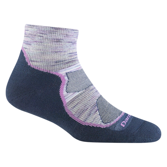 Darn Tough Women's Light Hiker 1/4 Lightweight With Cushion - Cosmic Purple
