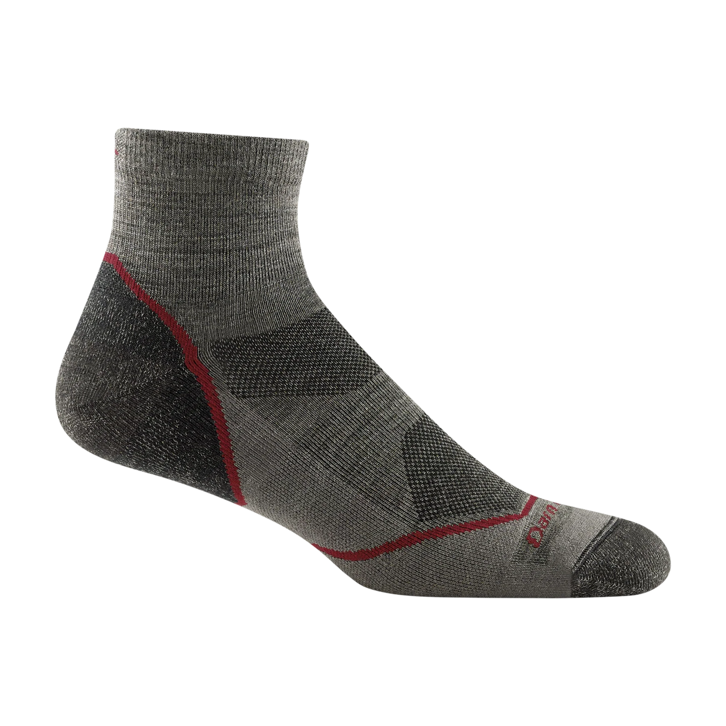 Darn Tough Men's Light Hiker 1/4 Lightweight With Cushion - Taupe