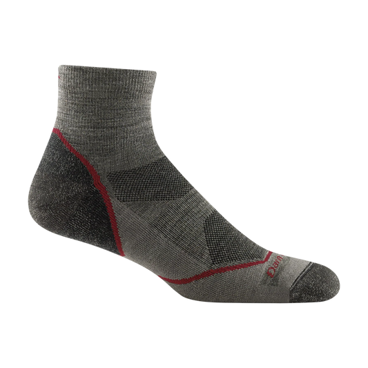 Darn Tough Men's Light Hiker 1/4 Lightweight With Cushion - Taupe