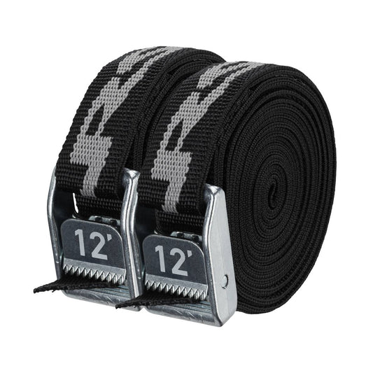 NRS 1" HD Tie-Down Straps - Black 12"