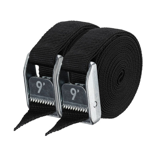 NRS 1" HD Tie-Down Straps - Black 9"
