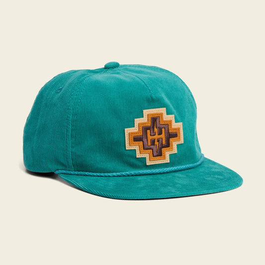 Howler Brothers Unstructured Snapback Hat - H Bolt Motif Teal Corduroy