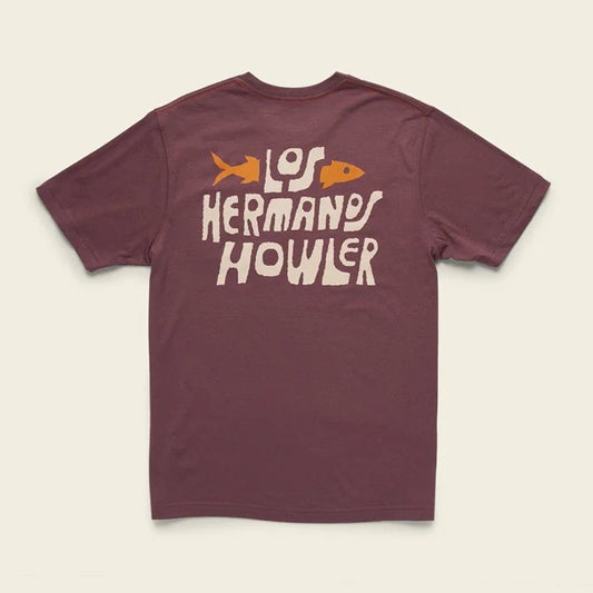 Howler Brothers Men's Select Pocket T-Los Hermanos Pescados : Plum Wine