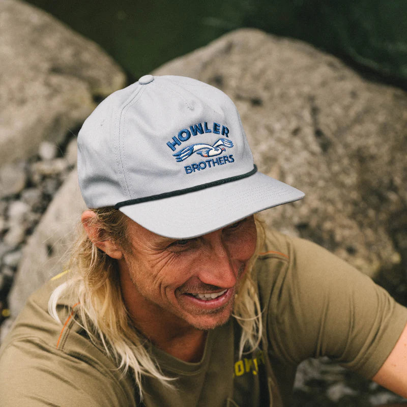 Howler Brothers Hats - Unstructured Snapback - Lone Gull: Stone Blue