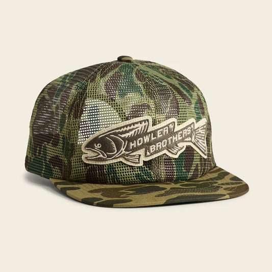 Howler Brothers Hats - Unstructured Snapback - Trout Bolt : Camo